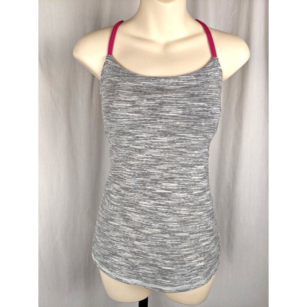 LULULEMON Gray Pink Tank Top S 4 halter strappy